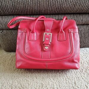 Cristian red Italian leather handbag